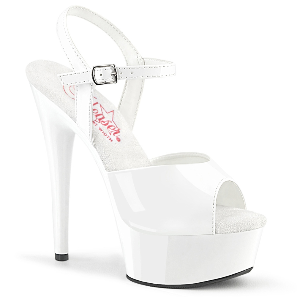 Pleaser - EXCITE-609 Sandale à bride à la cheville - Blanc